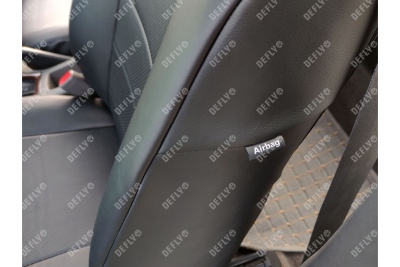 Чехлы на сиденья Toyota Corona Premio (T210), 1996-2001, задний ряд 60/40, экокожа черная