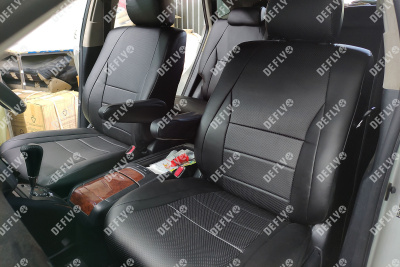 Чехлы на сиденья Toyota Harrier (XU30), 2003-2013, экокожа черная