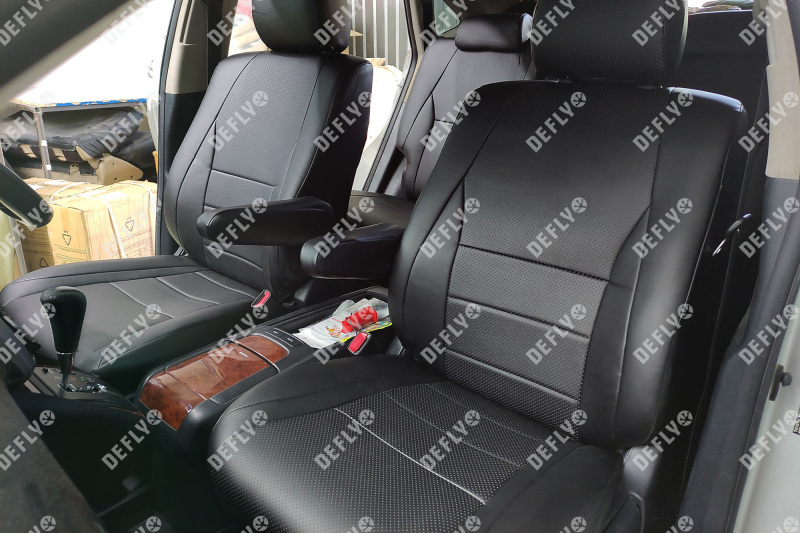 Чехлы на сиденья Toyota Harrier (XU30), 2003-2013, экокожа черная