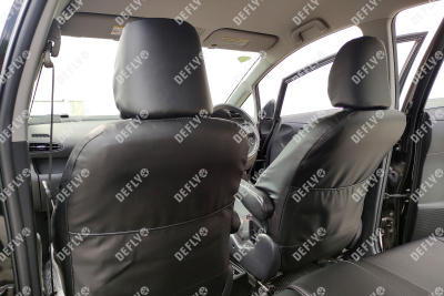 Чехлы на сиденья Toyota Wish (XE20), 2009-2017, 7 мест, экокожа черная