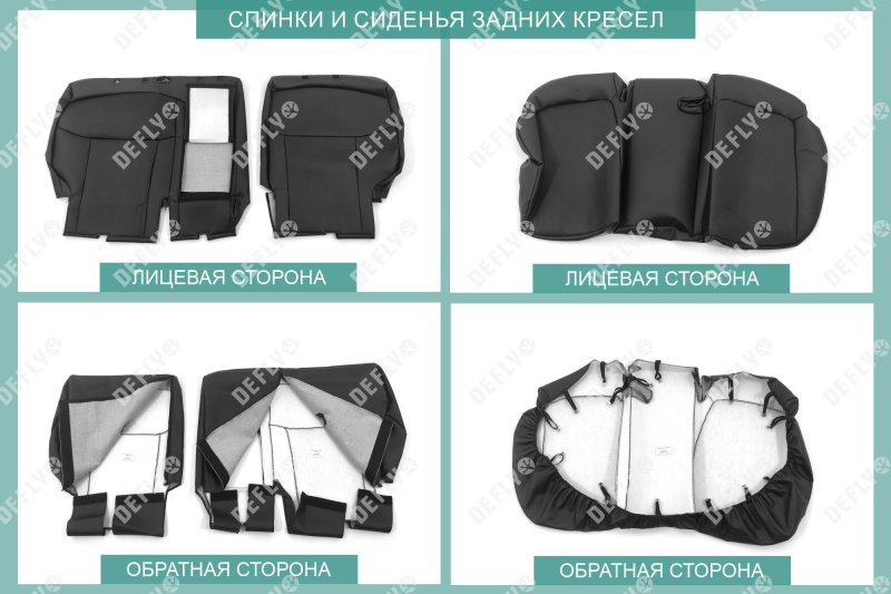 Чехлы на сиденья Hyundai Tucson (NX4), 2020-н.в., экокожа черная