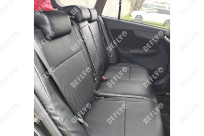 Чехлы на сиденья Toyota Corolla Fielder (E140), 2006-2012, экокожа черная