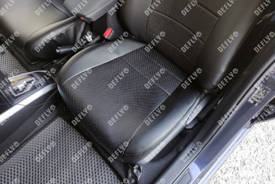 Чехлы на сиденья Toyota Corolla Fielder (E160), 2012-2025, Hybrid, экокожа черная