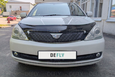 Утеплитель радиатора для Toyota Allion (T240), 2004-2007, рестайлинг, экокожа черная