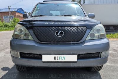 Утеплитель радиатора для  Lexus GX470, 2002-2009, экокожа черная