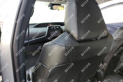 Чехлы на сиденья Toyota Prius (XW50), 2015-2019, экокожа черная