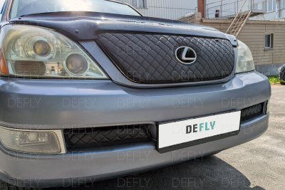 Утеплитель радиатора для  Lexus GX470, 2002-2009, экокожа черная