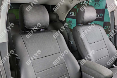 Чехлы на сиденья Toyota Avensis (T250), 2003-2008, cедан, задний ряд 60/40, экокожа черная