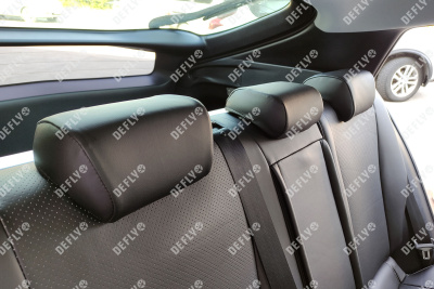 Чехлы на сиденья Toyota Prius (XW50), 2015-2019, экокожа черная