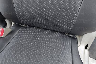 Чехлы на сиденья Honda Stepwgn (RP1-RP5), 2015-2021, 8 мест, вырезы для столиков, экокожа черная