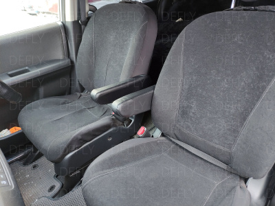 Чехлы на подлокотники переднего ряда Honda Freed (GB3, GB4), 2008-2016, экокожа черная, 2 шт.
