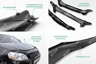 Дефлектор капота Nissan Micra (K12), 2002-2010