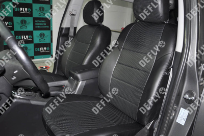 Чехлы на сиденья Kia Sportage (SL), 2010-2016, экокожа черная