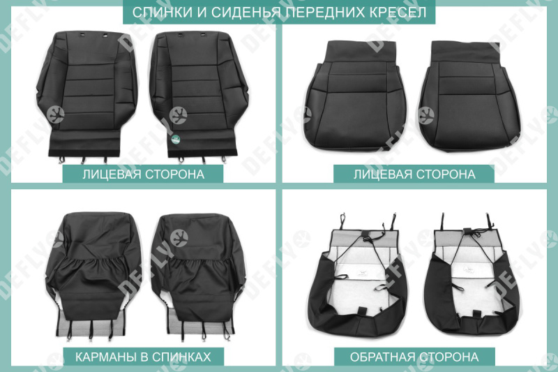 Чехлы на сиденья Toyota Kluger V, 2000-2003, экокожа черная