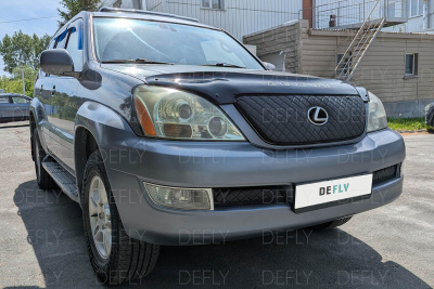 Утеплитель радиатора для  Lexus GX470, 2002-2009, экокожа черная