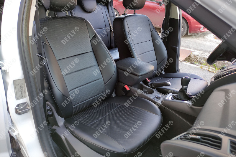Чехлы на сиденья Ford Focus 3, 2010-2019, комплектация Trend Sport, Titanium, экокожа черная