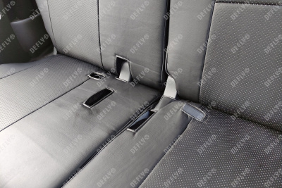 Чехлы на сиденья Toyota Tank/Roomy, Daihatsu Thor, Subaru Justy, 2016-2020, без спинок-столиков, экокожа черная