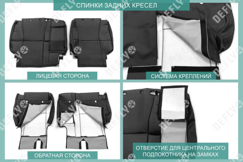 Чехлы на сиденья Toyota Highlander (XU20), 2000-2003, экокожа черная