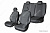 Чехлы на сиденья Renault Logan (L52), 2014-2022, задний ряд 60/40, экокожа черная/жаккард 