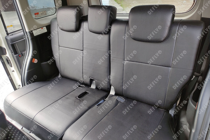 Чехлы на сиденья Toyota Tank/Roomy, Daihatsu Thor, Subaru Justy, 2016-2020, без спинок-столиков, экокожа черная