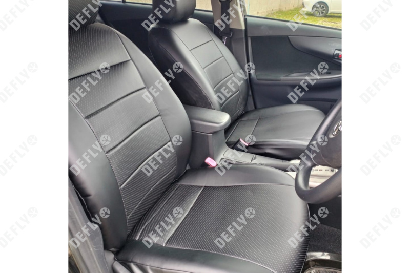 Чехлы на сиденья Toyota Corolla Fielder (E140), 2006-2012, экокожа черная