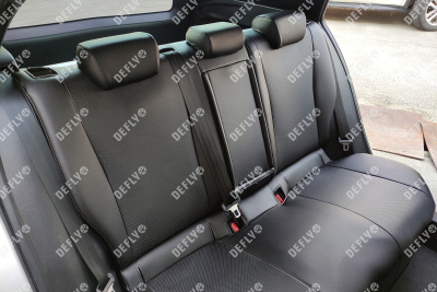 Чехлы на сиденья Toyota Prius (XW50), 2015-2019, экокожа черная