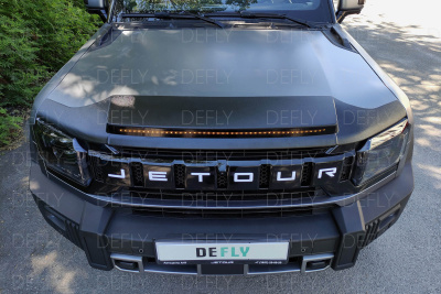 Дефлектор капота Touring Jetour T2, 2024-н.в., с фонарями LED