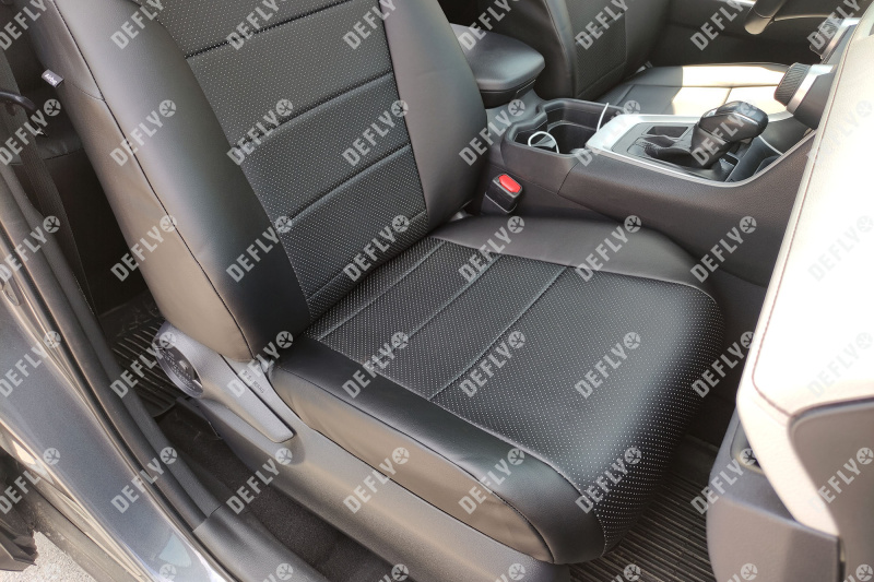 Чехлы на сиденья Toyota RAV4 (XA50), 2018-н.в., экокожа черная