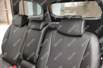 Чехлы на сиденья Toyota Wish (XE20), 2009-2017, 7 мест, экокожа черная