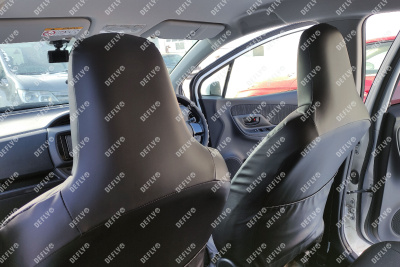 Чехлы на сиденья Toyota Vitz (XP130), 2010-2020, задний ряд 60/40, экокожа черная