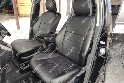 Чехлы на сиденья Toyota Wish (XE20), 2009-2017, 7 мест, экокожа черная