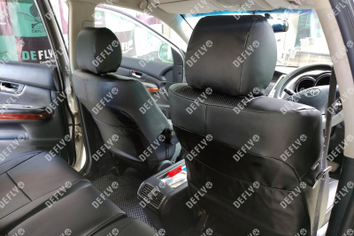 Чехлы на сиденья Toyota Harrier (XU30), 2003-2013, экокожа черная