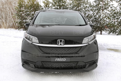 Утеплитель радиатора для Honda Freed (GB5-GB8), 2016-2024, экокожа черная 